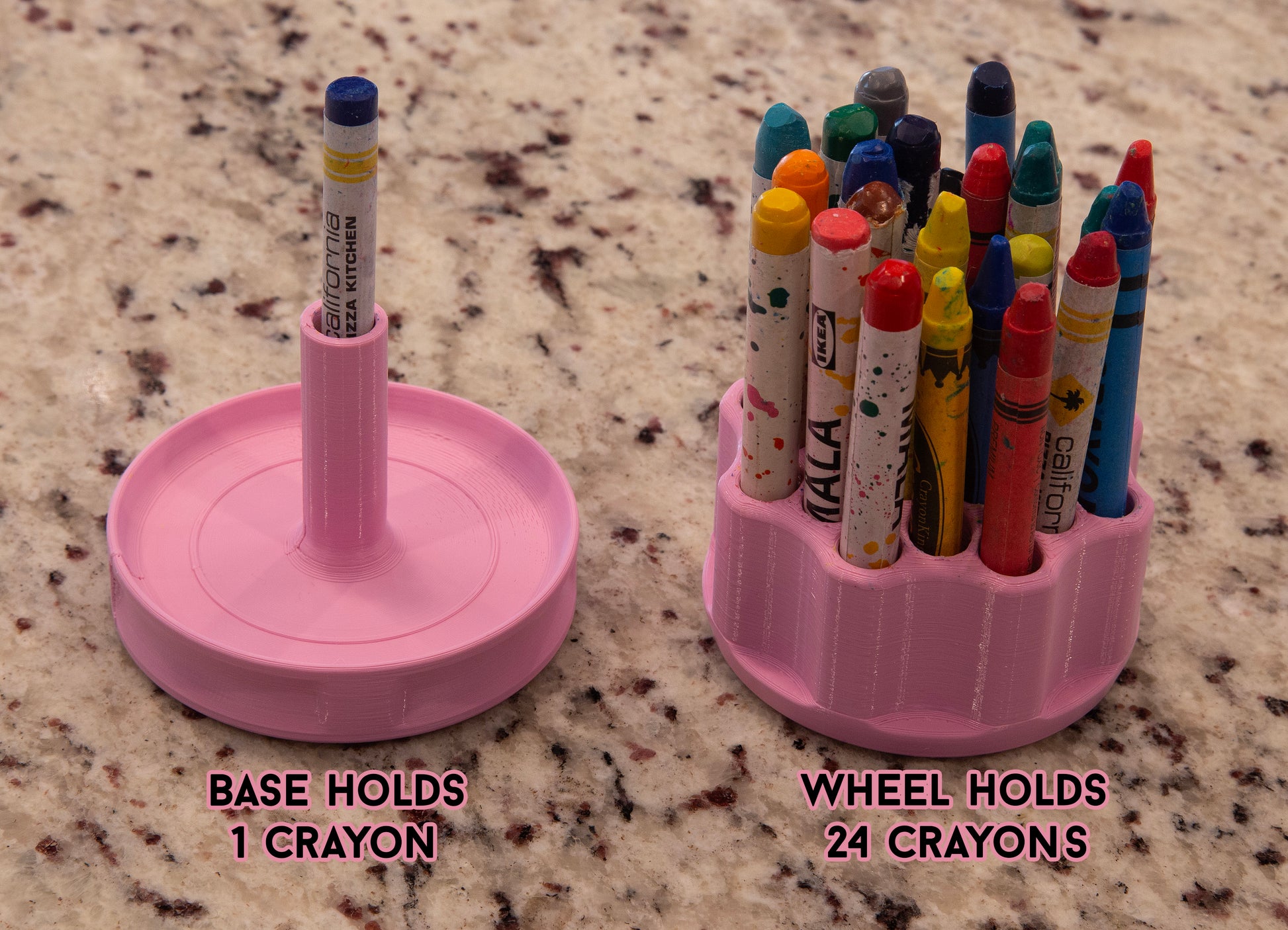 Store and use crayons. Keep them organized for coloring activities. Fits crayola and ikea sized crayons.